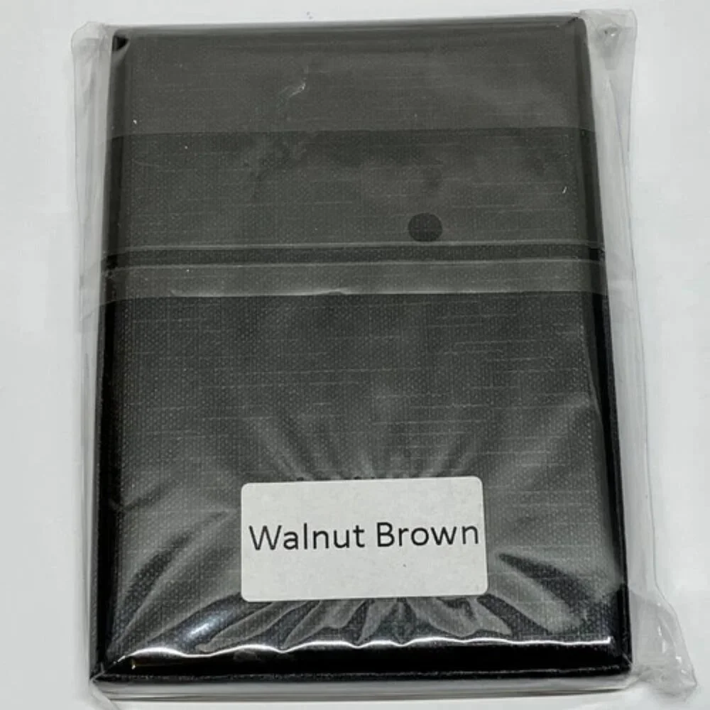 AirTag Wallet Minimalist Slim ID Credit Card Holder Walnut Brown Leather Normest